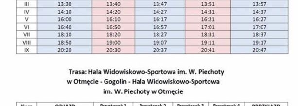 Rozkład Jazdy podczas Festiwalu Dyni